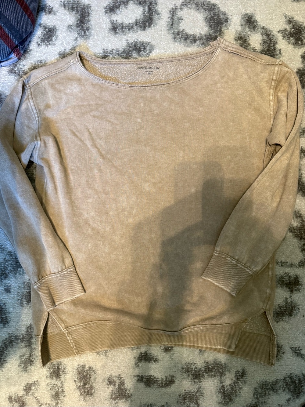 Rebellious One Washed Taupe Pullover Sweatshirt